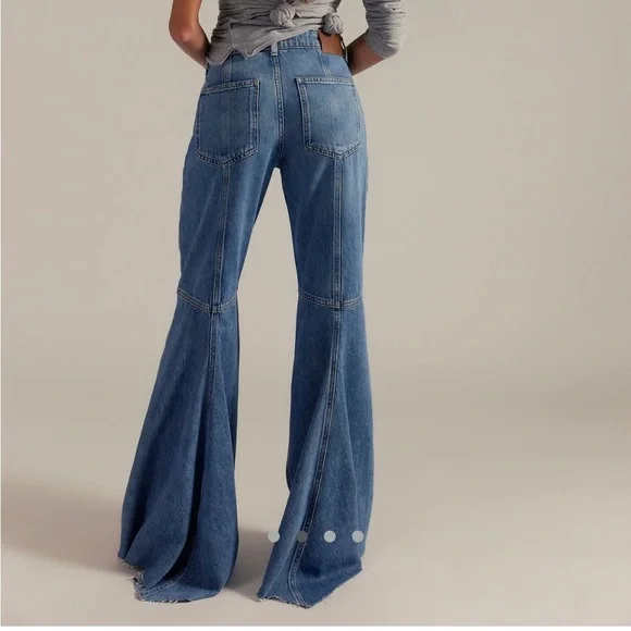We The Free Light Blue Flare Jeans - Picture 6 of 8